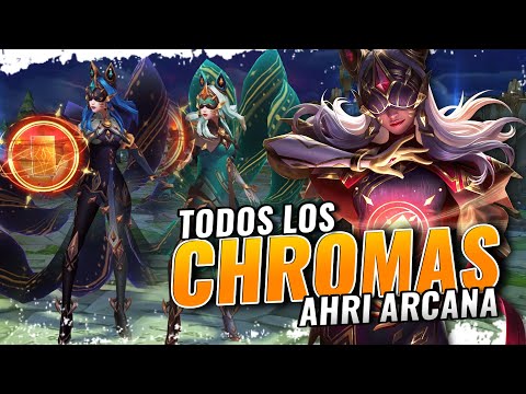 Todos Los Chromas de Ahri ARCANA - Ahri Skin 2022 Chromas Preview