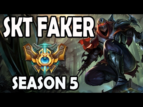 SKT T1 Faker Zed vs Ahri MID Ranked Challenger Korea