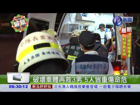 衝撞高雄捷運局大門 5男命危