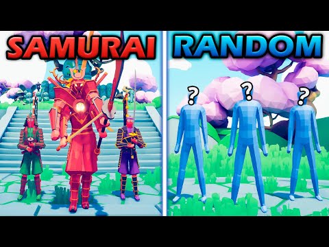SAMURAI TEAM vs RANDOM UNITS TEAM - Totally Accurate Battle Simulator | TABS