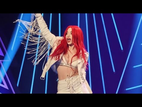 Ava Max at iHeart Radio 106.1KISSFM's Jingle Ball at Dickies Arena in Fort Worth, Texas
