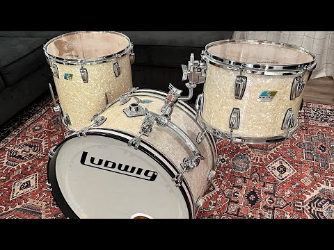 24, 13, 16 Ludwig USA Maple white marine pearl