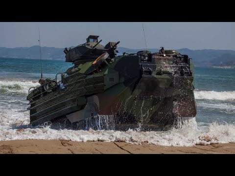 South Korean Marine Corps conducted Assault Amphibious Operation using KAAV7A1 Amphibious Vehicle