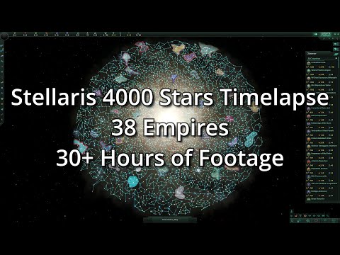 Stellaris 4000 Stars Timelapse With 38 Empires(30+ Hours)