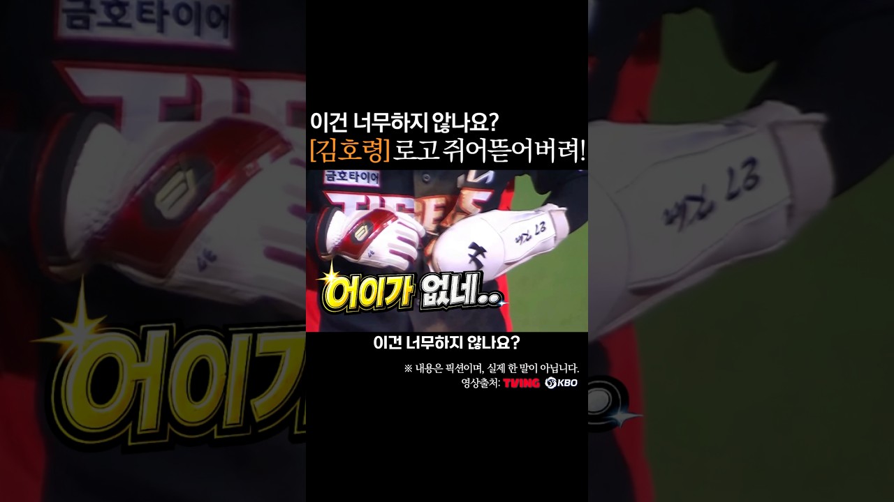 김호령 TIGERS로고 뜯어버려! 너무하지 않나요? #프로야구