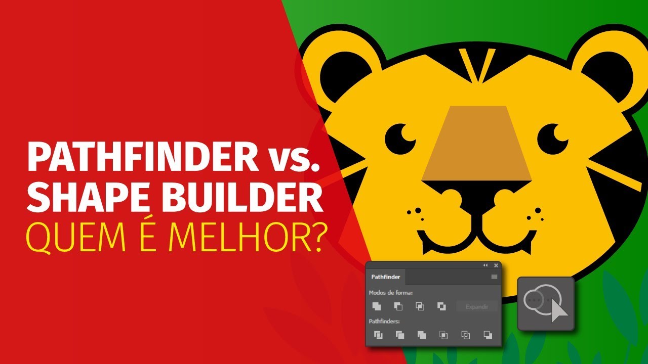 Como CORTAR e UNIR formas no ILLUSTRATOR (PATHFINDER vs. SHAPE BUILDER)