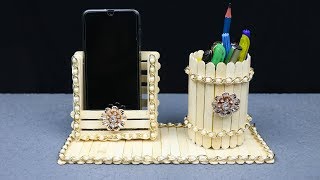 Homemade Pen stand and Mobile phone holder with ic