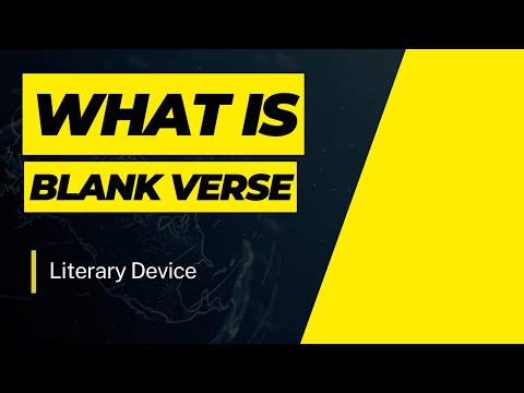 Blank Verse | Blank Verse vs Free Verse | Literary Device | English Literature | #blankverse