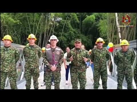 Ejército Nacional construye y entrega puente en Fresno Tolima
