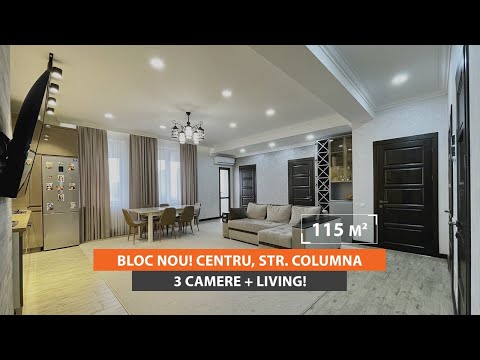 Apartament de vânzare 3 camere+living.  Bloc Nou. Centru, str. Columna | Acces Imobil
