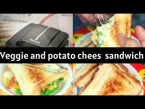 Philips sandwich maker review||veggie sandwich||potato cheese sandwich #zainshvlogs