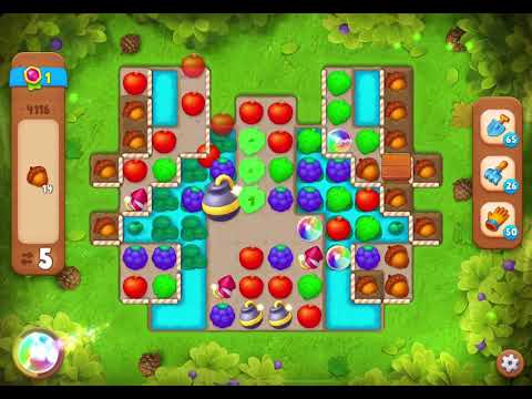 GardenScapes Level 4116 no boosters (16 moves)