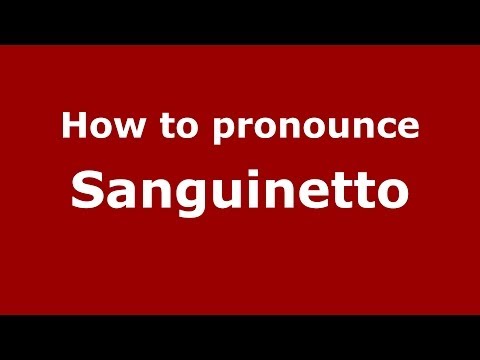 How to pronounce Sanguinetto (Italian/Italy) - PronounceNames.com