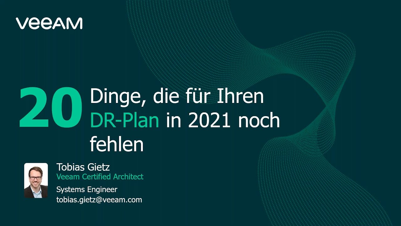 20 Dinge, die für Ihren DR-Plan in 2021 noch fehlen video