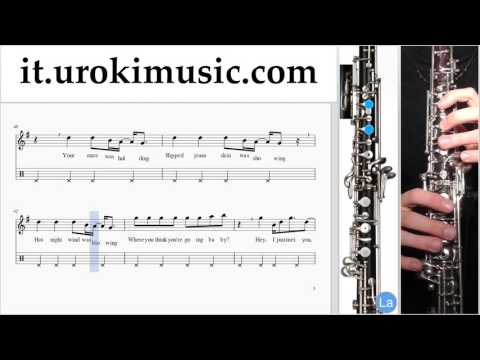 Lezioni di Oboe Carly Rae Jepsen - Call Me Maybe Tutorial Spartito Parte#2 um-276