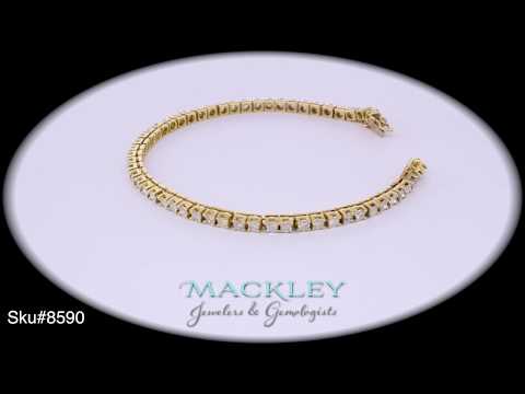 14K yellow gold Diamond Tennis Bracelet