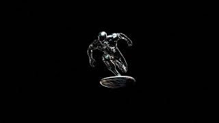 4K OLED Chrome Surfer Live Wallpaper | 1 Hour Pure Black Sci-Fi Background