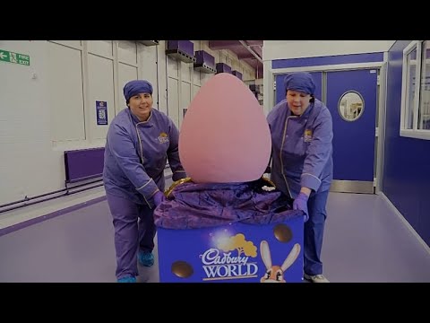 Video Thumbnail: Cadbury unveils giant 55kg ‘Mega Mini Egg’ ahead of Easter