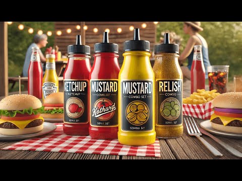 🍔 Snackathon Condiment Packets On the Go | Best Ketchup Mustard Relish Combo 🍔