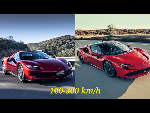 Ferrari 296 GTB vs Ferrari SF90 Stradale - 100-300 km/h battle
