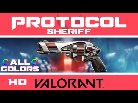 Protocol Sheriff VALORANT SKIN (ALL COLORS) | New Skins Showcase