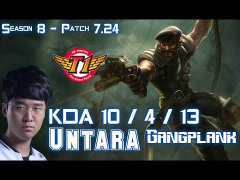 SKT T1 Untara GANGPLANK vs JAX Top - Patch 7.24 KR Ranked