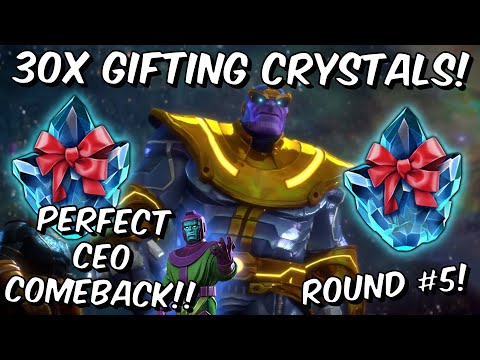 30x Greater Gifting Crystal Opening Round #5 - PERFECT CEO COMEBACK! - Marvel Contest of Champions