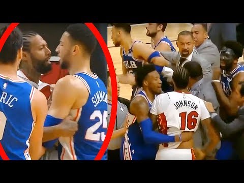 The Heat Wants To Beat Up Ben Simmons | After Flagrant Foul (Random Moments Week 12)