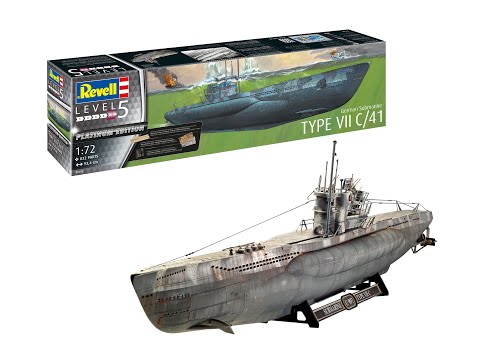 First impressions, Revel 1/72 Platnum edition, type VII C/41 U-boat.
