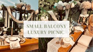 Romantic Bohemian Balcony Picnic Transformation (Calming talk-through tutorial) ￼