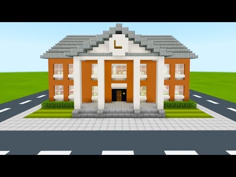 Minecraft Tutorial: How To Make A Town Hall Part 1 "2019 City Tutorial"