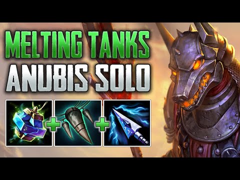 MELTING TANKS! Anubis Solo Gameplay (SMITE Conquest)