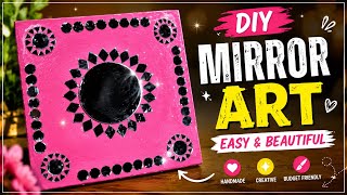 ✨ Easy DIY Mirror Mosaic Art | Beautiful Handmade Wall Decor | Budget-Friendly Craft#youtube#viral 