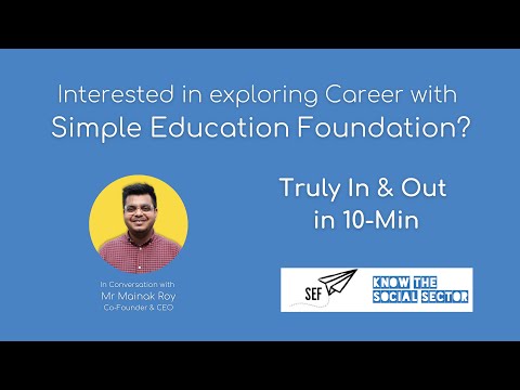 Simple Education Foundation: Explore Career In Social Sector