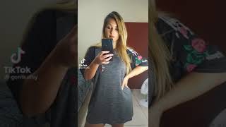 Beautiful tiktok babe in black lingerie