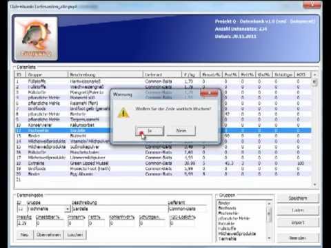 2. Videotutorial: ProjektQ-Mixrechner Datenbankeditor