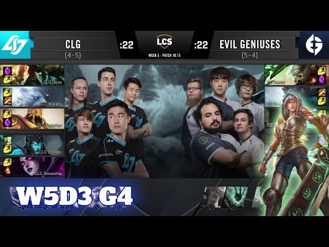 CLG vs Evil Geniuses | Week 5 Day 3 S10 LCS Summer 2020 | CLG vs EG W5D3