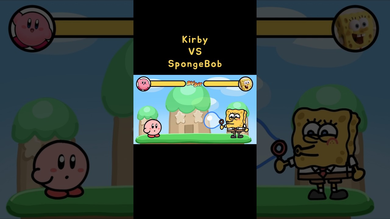 Kirby VS SpongeBob | Character Battle | SpongeBob SquarePants | Kirby
