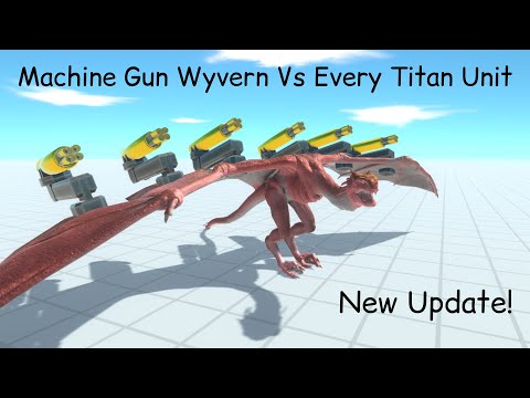New Update! Machine Gun Wyvern Vs Every Titan Unit ARBS |Animal Revolt Battle Simulator