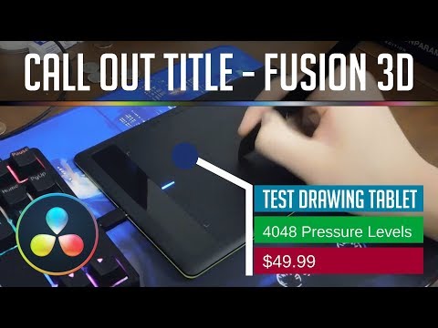 Making a Custom Call Out Title | DaVinci Resolve 15 - 3D Fusion Tutorial
