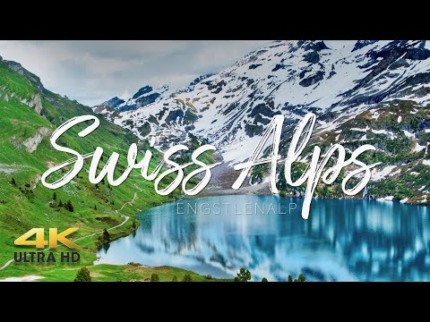 Beautiful isolation. Swiss Alps 4K - Aerial drone 4K Video. Filmed in Engstlenalp