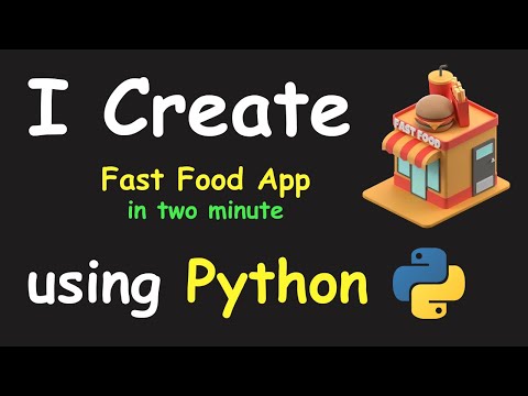 I Create Fast Food App In 2 Min Using Python Python Tkinter Tutorial