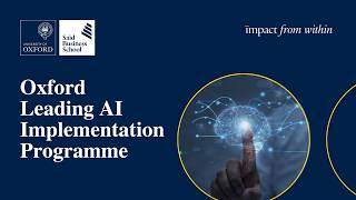 Oxford Leading AI Implementation Programme #ai