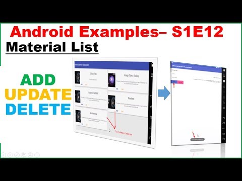 Android S1E12 : Material List CRUD - MasterDetail ADD UDATE DELETE