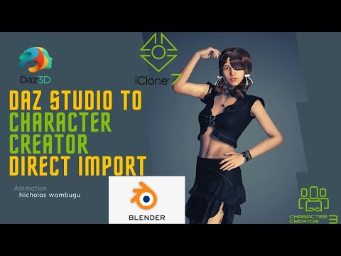 Daz studio tutorial for beginners - How to import a Daz Studio Character  to Character Creator 3