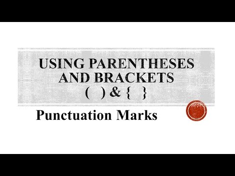 Using Parentheses and Brackets
