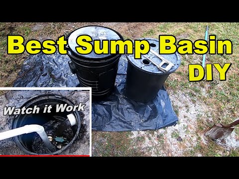 Backyard Sump Basin! Watch It Work - Best Basin - French Drain - Catch Basin
