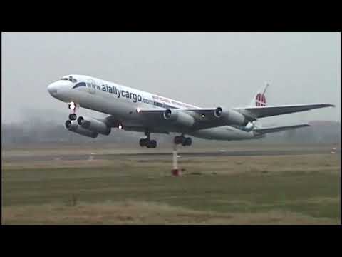 FULL sequence departure DC-8  ZS-OZV  from Ostend Airport 2004