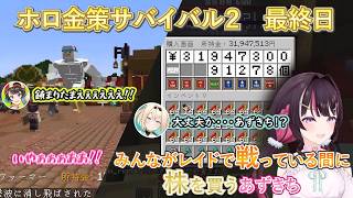 【#ホロ金策サバイバル2】最終日、みんながレイドで戦っている間に株を買うあずきち【ホロライブ切り抜き/AZKi】