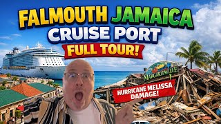 Post hurricane update! Falmouth Jamaica Cruise Port FULL TOUR | Margaritaville is destroyed!